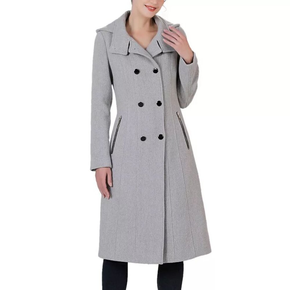 BGSD Women's Ren Wool Stand Collar Walker Coat
